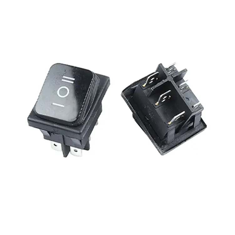 KCD1-105-3P 12v 250v on off rocker switch 3 pin LED lamp illumination Round rocker switch