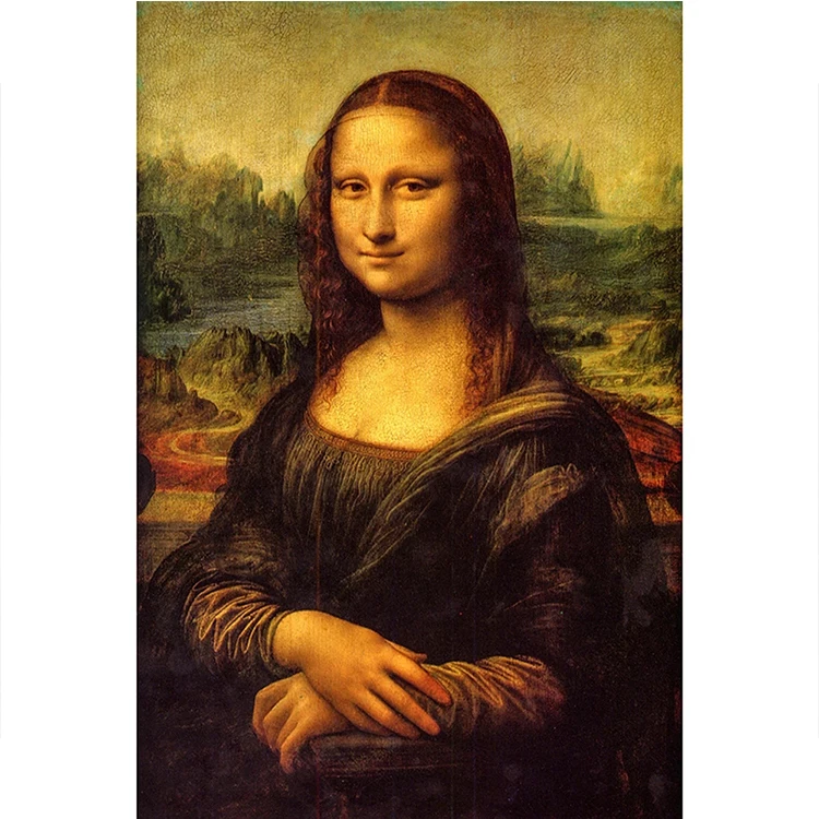 wholesale Full Square Round Drill Mona Lisa diamond painting Portrait painting for home decor 5D Diy diamond paintings