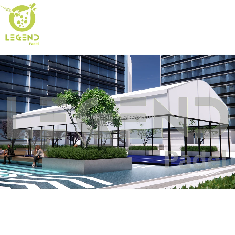 High quality Outdoor Paddle Tennis Court Sports Modular Cancha De Padel Tent  Padel Tennis Court with Cover Roof