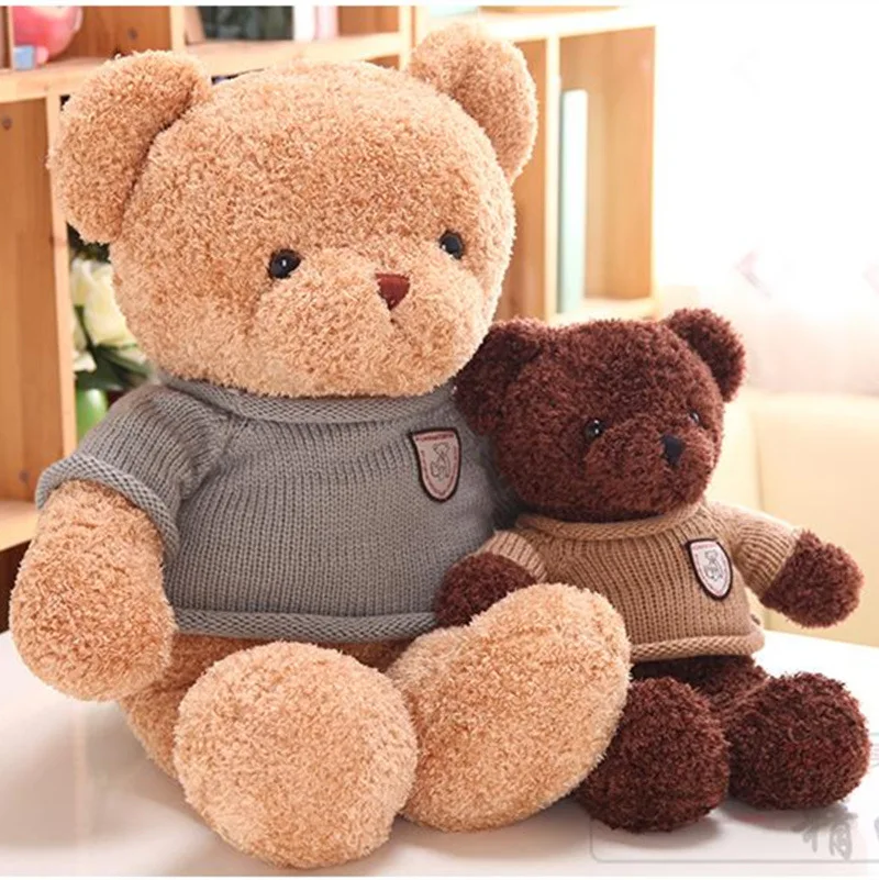 YZ Custom Soft Toys Teddy make your own plush toy Bear Wholesale Stuffed Plush Cute With sweater Teddy Bear For Birthday Gift