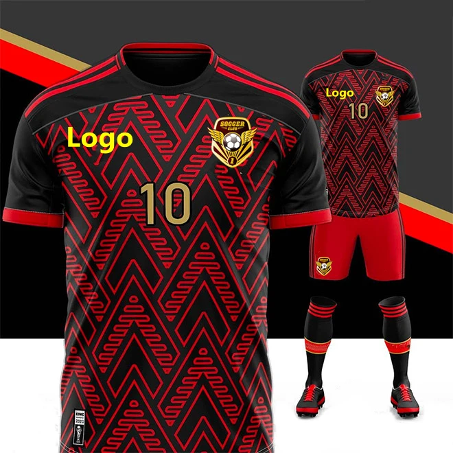 Full Sublimation Thai Quality Soccer Jersey Custom Club Soccer Uniform  Football Jerseys Soccer Wear Teams Kits