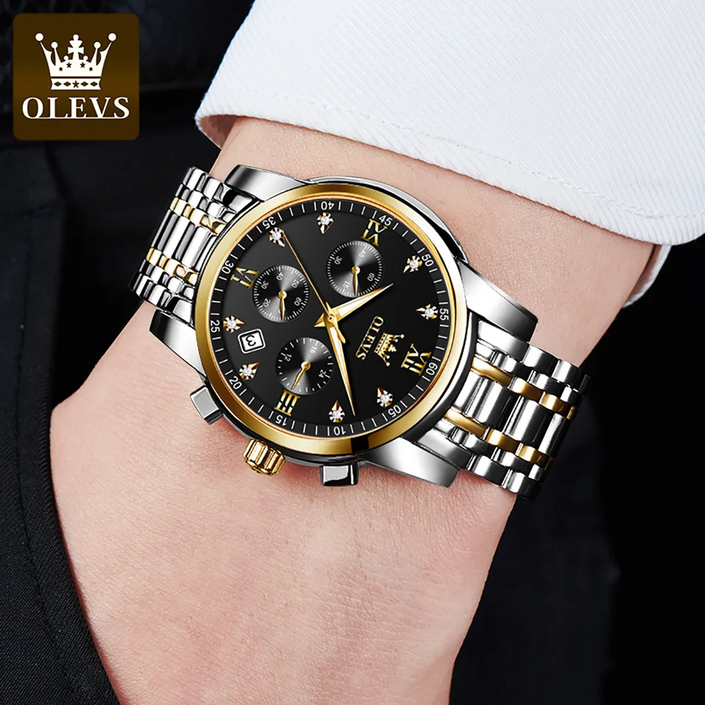 Wholesale Wrist Watch 2858 Olevs Fashion German Waterproof Man Quartz Watch Luxury Classic Mens Watch