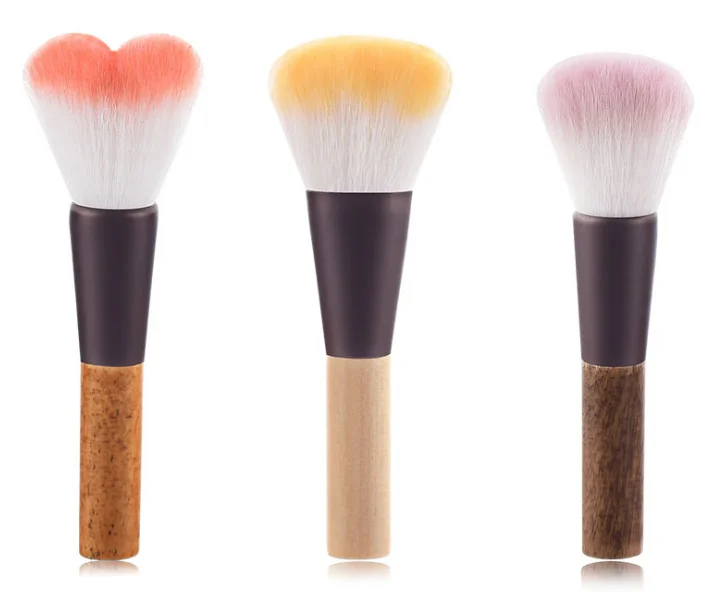 private label wooden handle  professional concealer foundation flat powder blush brushes makeup brushes set for beauty brushes