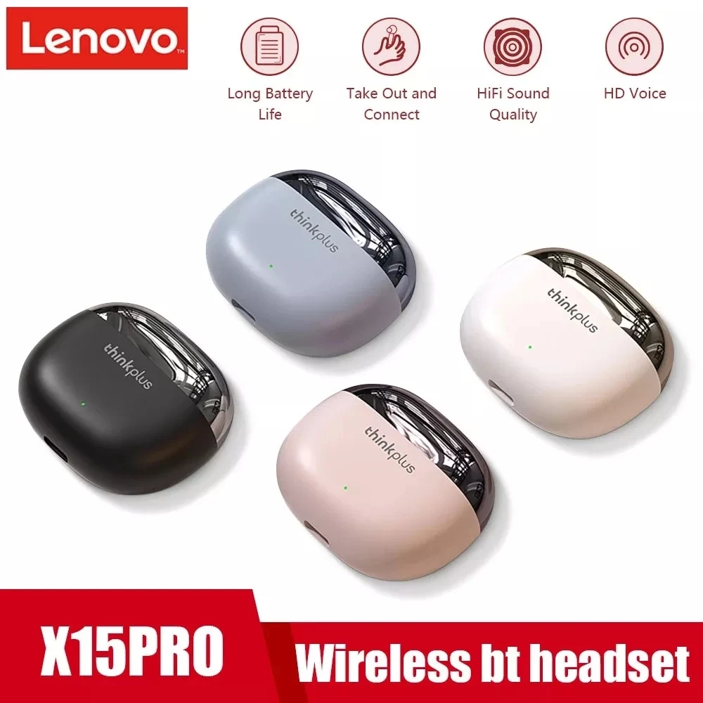 Lenovo X15 Pro 300mah Earbuds Headphone Touch Control Earbuds Headset True Wireless Earphones Thinkplus X15 PRO