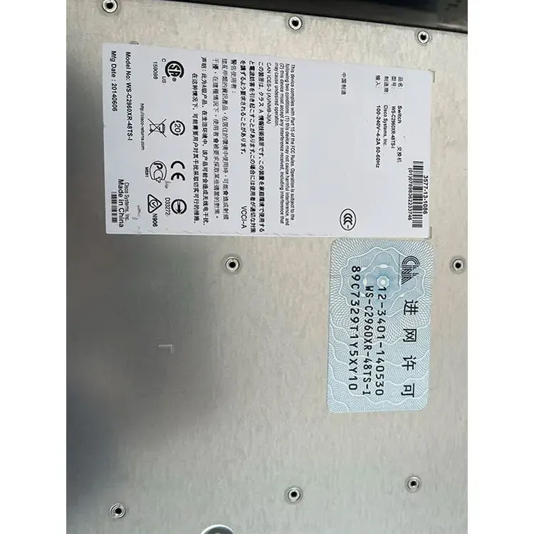 WS-C2960XR-48TD-I 2960-XR Series Switch 48 GigE, 2 x 10G SFP+, IP Lite