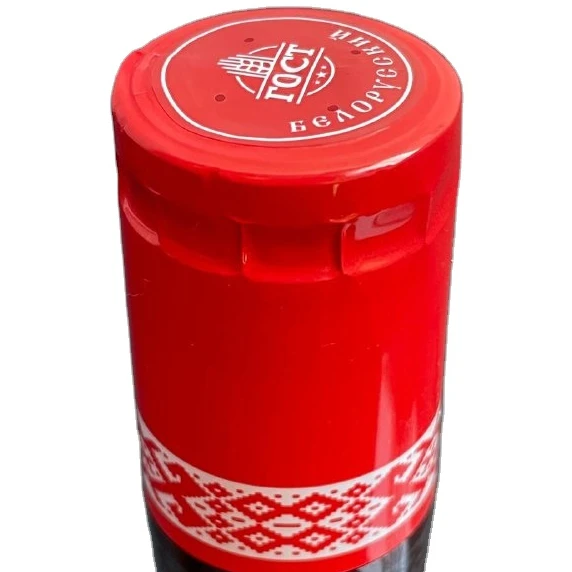 Customized heat shrink (PVC) caps 30,5x45 for glass bottles with tear-off tape