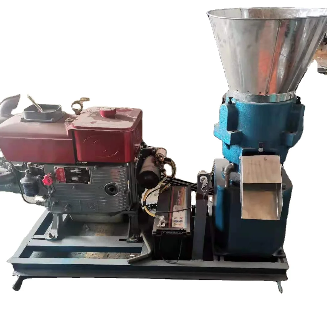 Model150 feed pellet mill granulator chicken feed pellet machine Diesel engine Gasoline engine Household granulator