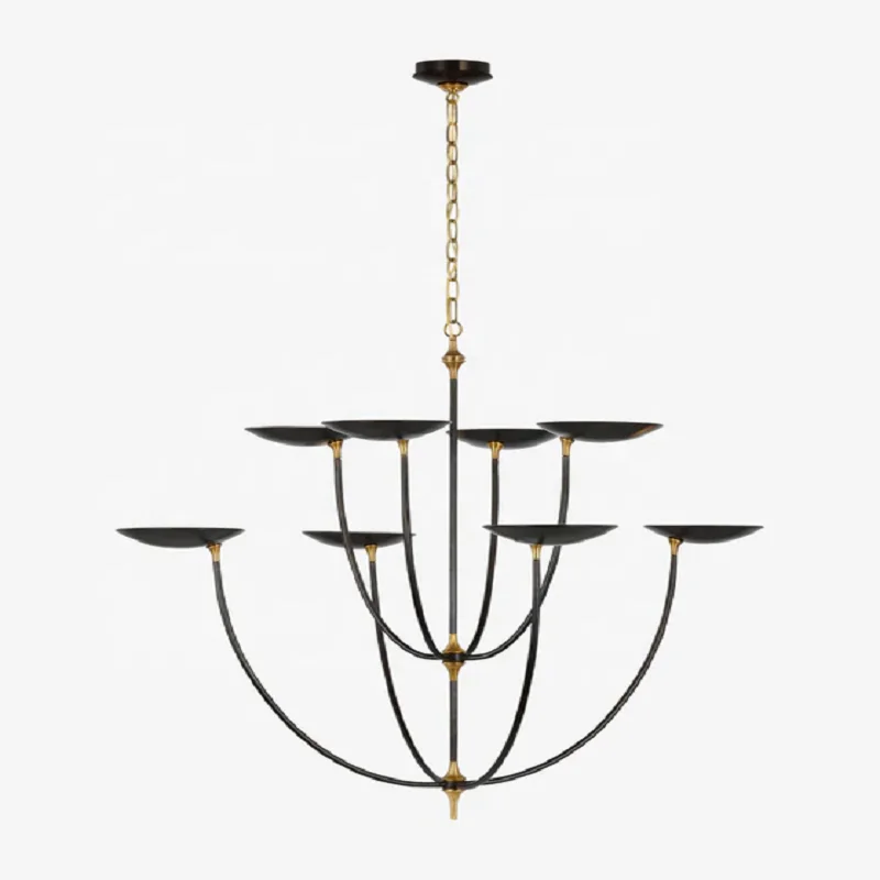 nordic art sloped ceiling hanging light modern heart shape chandelier black simple pendant light for void home living room