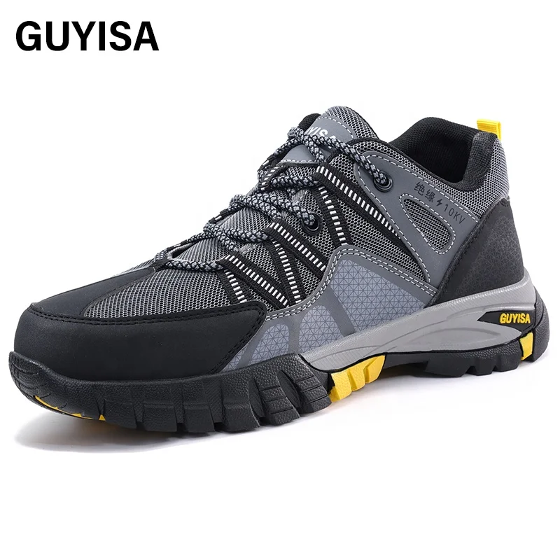 GUYISA Unisex Insulated Safety Shoes 10KV for Outdoor Welding for All Seasons Made from Microfiber Leather