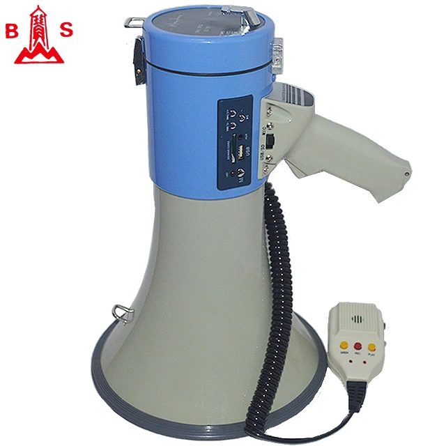 Yiwu wholesale price multi function megaphone manufacturer power loudhailer with handheld microphone
