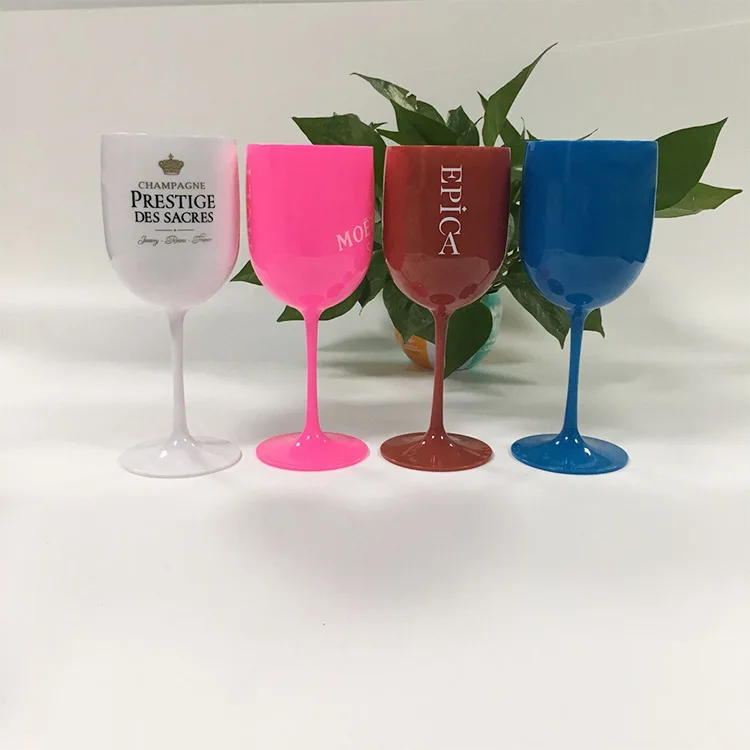 Reusable Acrylic Plastic Champagne Flute With Custom Logo