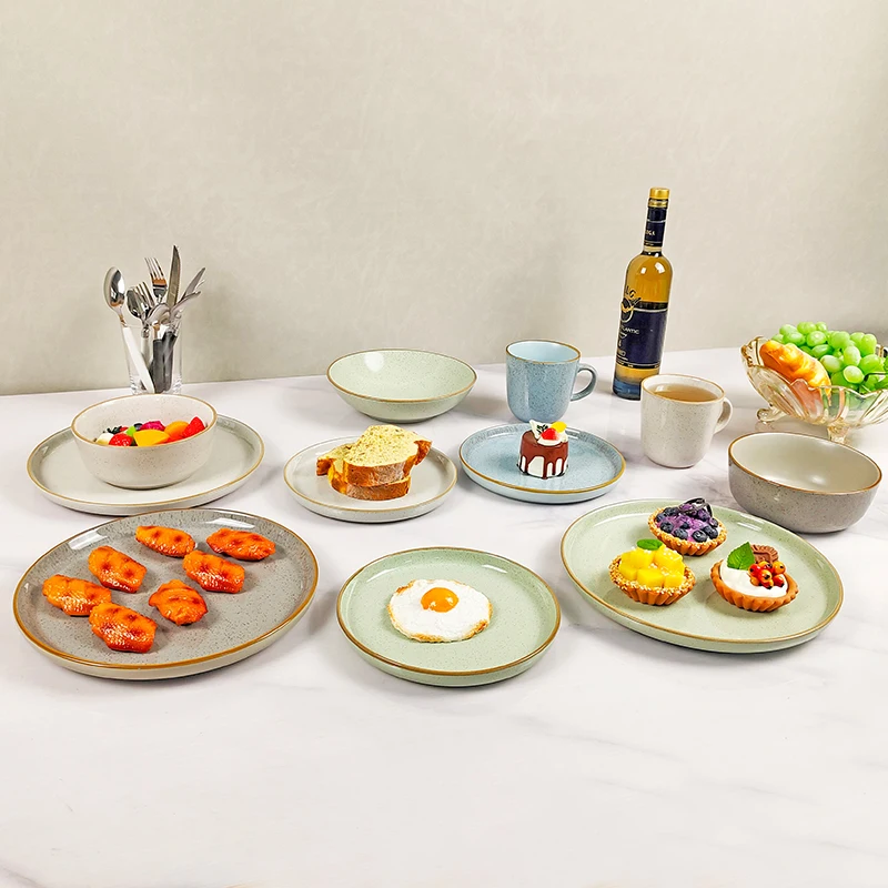 Gift Dinner Sets Ceramic Dinnerware Sets Restaurant Stoneware Tableware Free Sample Ceramic Dinner Plates Safe to Use