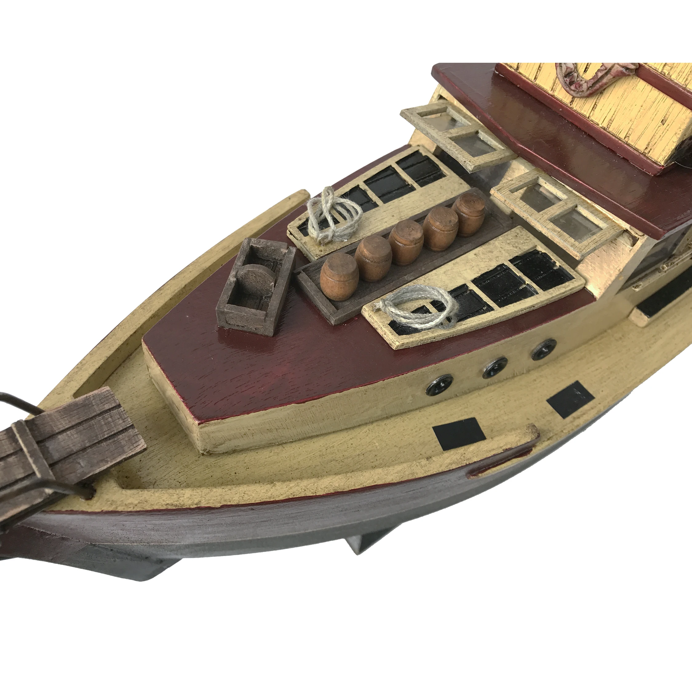 
Wooden Jaws - Orca Model shark Fishing Boat Movie relative items customize famous boats antique decoration seaside home decor 