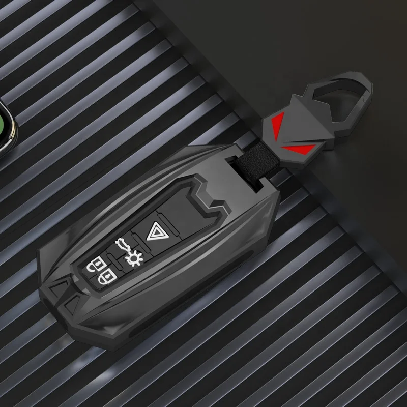 Scratch-resistant Button protection Soft Zinc alloy silicone Car Key Protect Full Cover for VOLVO S60L XC60 smart key keychain