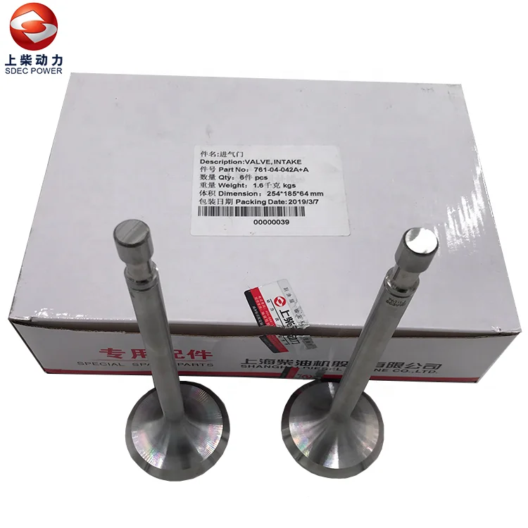Shanghai Dongfeng Diesel Engine 6135JZLCaf 6135ACaf Spare Parts intake valve 761-04-042A+A