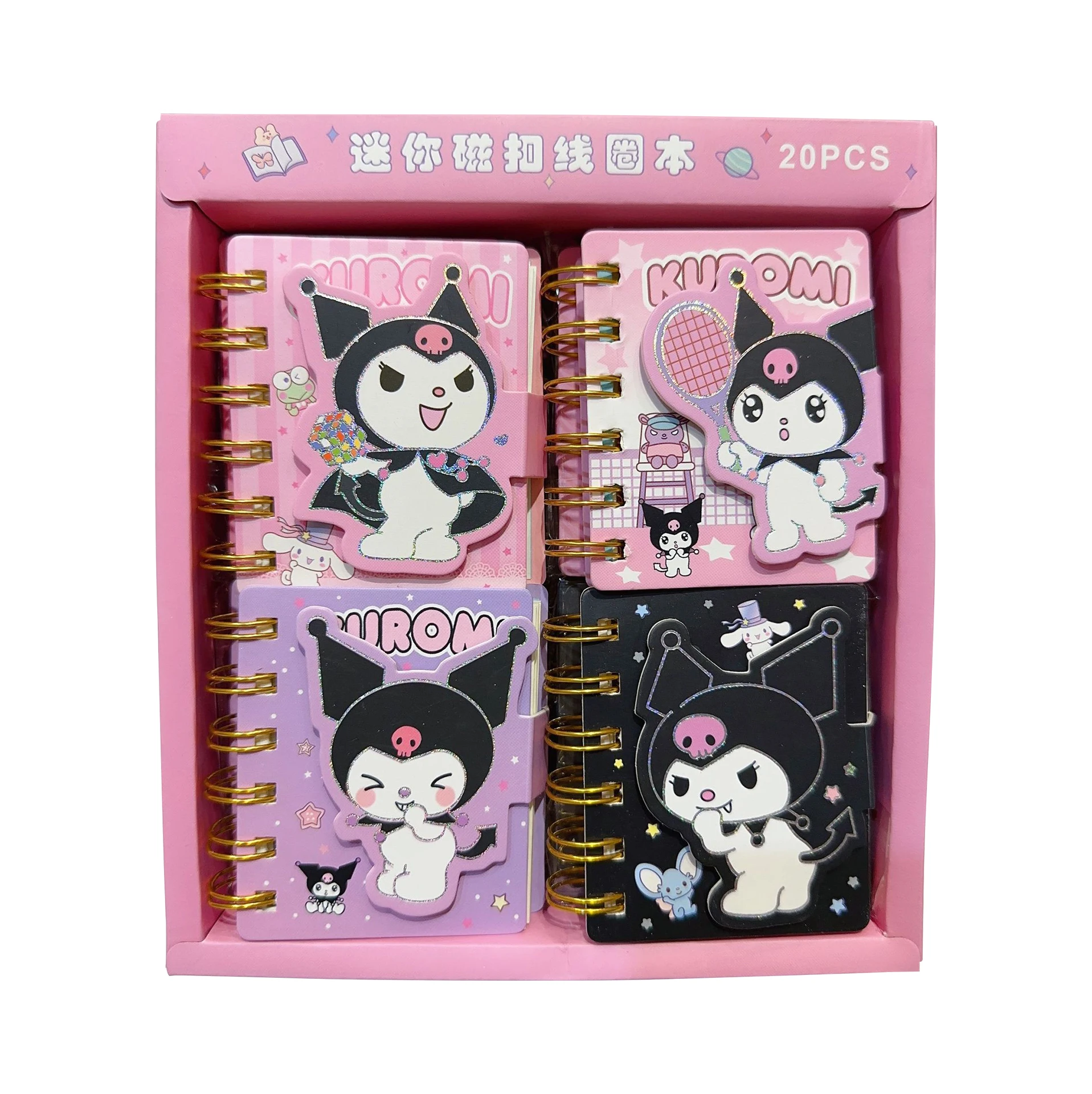 Baoyu Mini Melody Kuromi Cartoon Kawaii Girl Portable Notebook A7 Diary Bobine De Couleur Holiday Gifts
