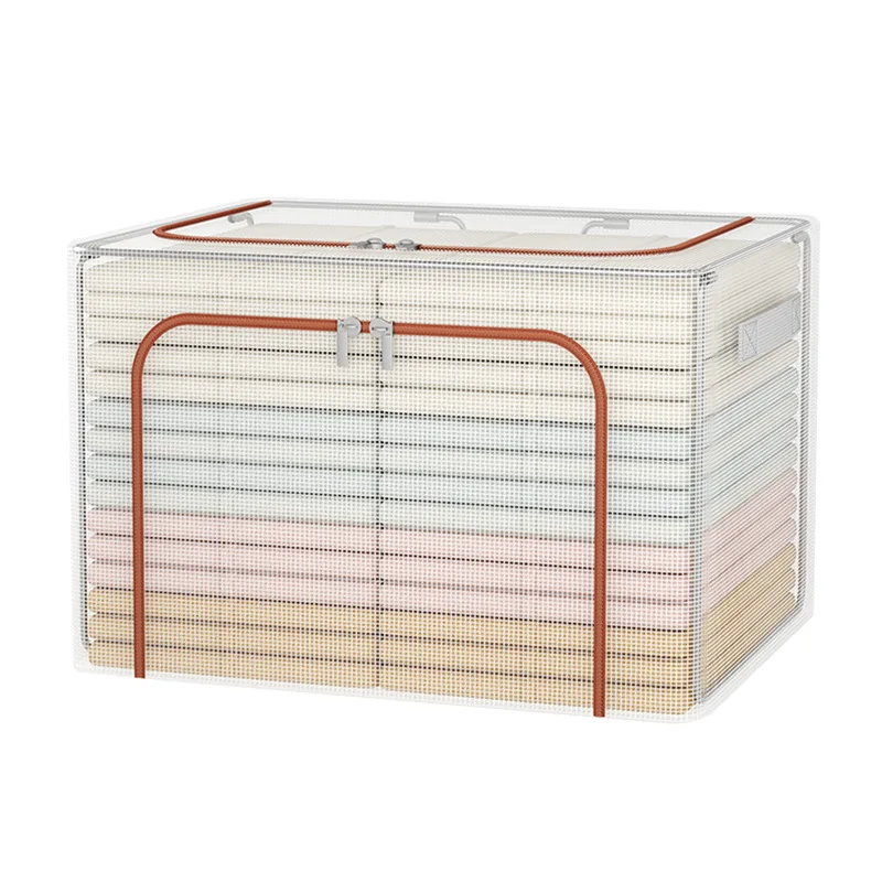 Foldable Fabric Storage Box Space Cute Stackable Fabric Travel Cloth Storage Organizer for Clothes