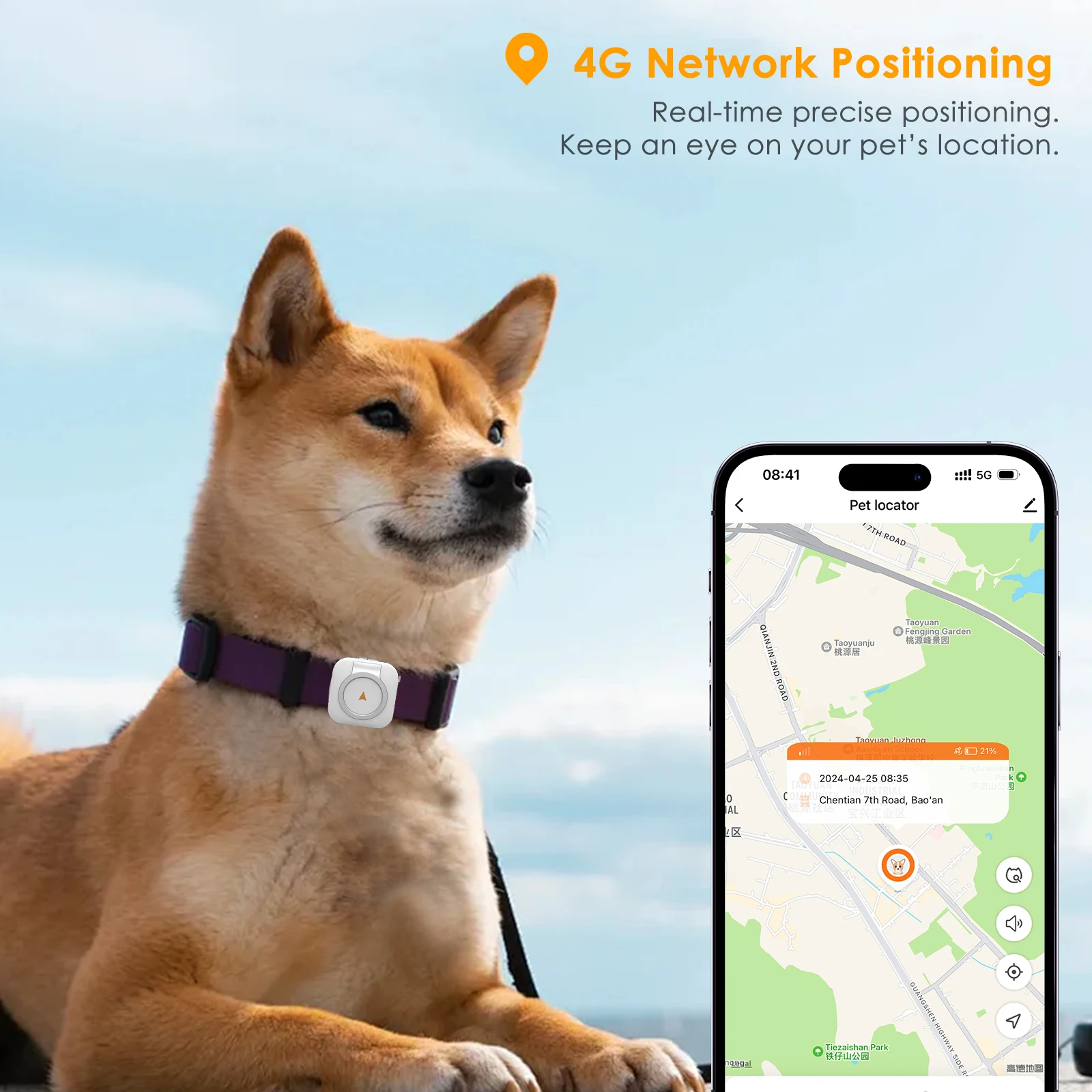 LINLI 2024 новейший GPS-трекер для собак и кошек с зажимами отслеживание в реальном времени локатор домашних животных 4 г мини-детектор здоровья