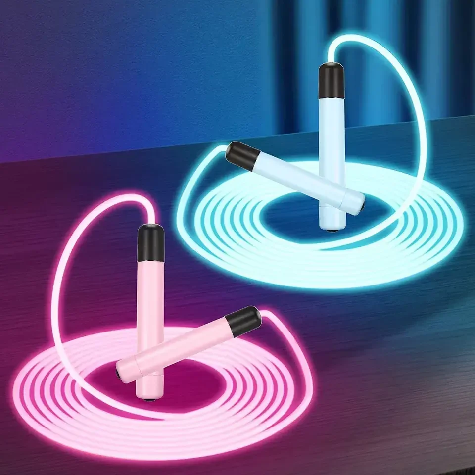 Hot Sale Workout Fitness Jump Rope Anti-Skid Handle Kids Led Light Luminous Skipping Rope