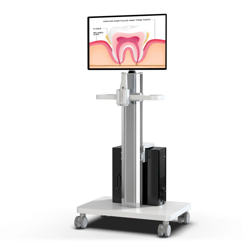 BEWISER OC-2 Hospital Mobile Nurse Rounds Cart Medical Trolley with Scanner Stander 4 Wheels for Dental Clinic Office School