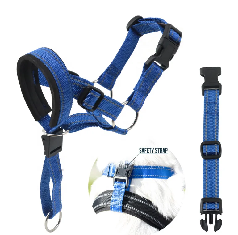 Оптовая продажа невытягивающая лямка на шею для собак с мягкой подкладкой тренировочный инструмент ошейника ремешком безопасности