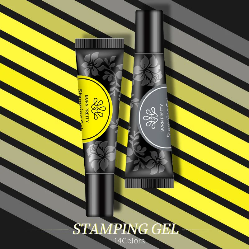 BORN PRETTY Private Label Multi-color Optional Nail Art Stamping Painting Gel Crayon Gel Paint for Nail
