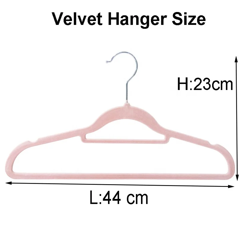 Pink Velvet Hangers 30 Pack Plastic Flocked Space Saving Women Clothes Hangers for Closet