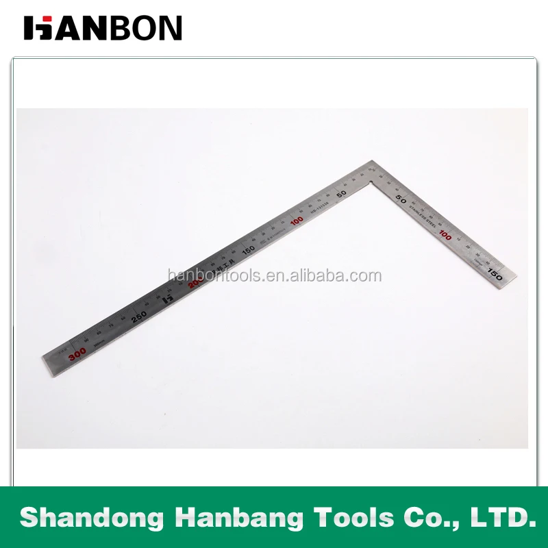 Measuring Ruler Carpenter Woodworking Thick Stainless Steel Square for Accuracy Measuring