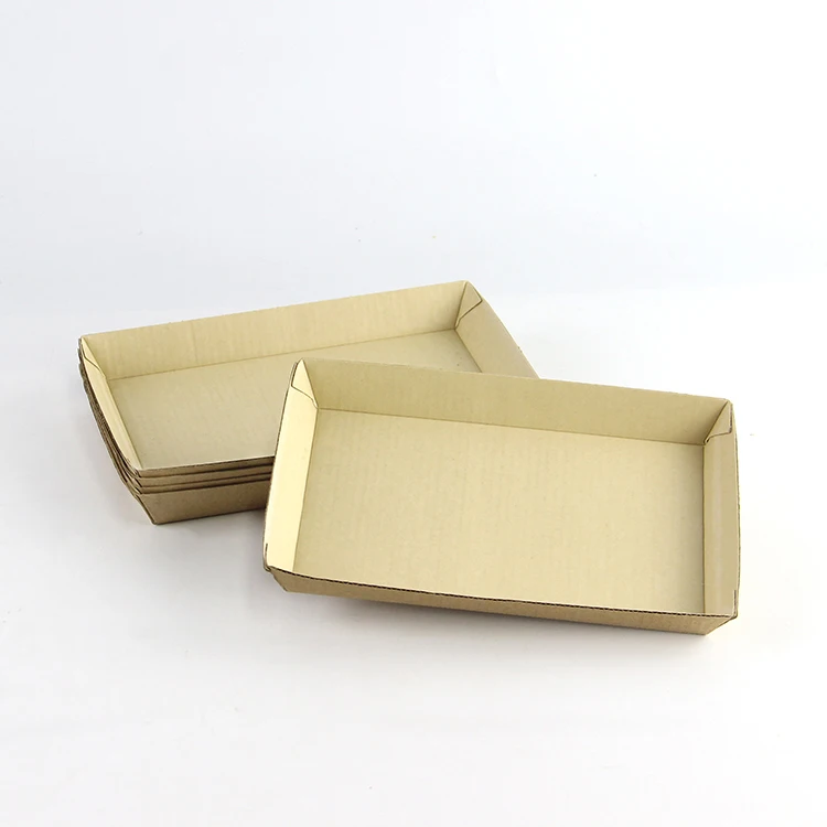 Manufactured E flute corrugated kraft paper food tray