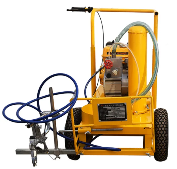 Hand-pushed self-propelled road marking machine municipal self-adhesive spraying machine