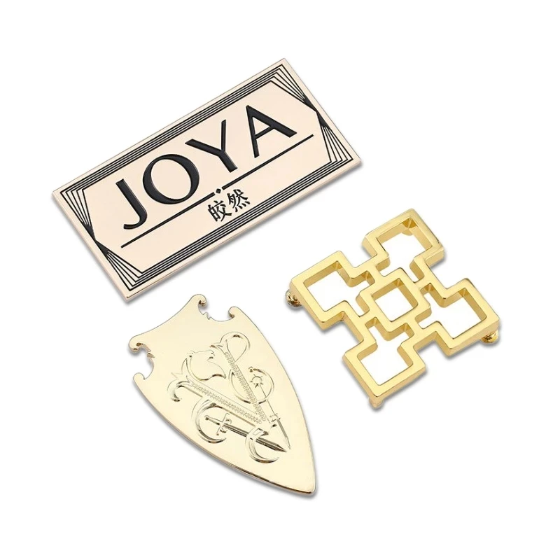 Brand New Lapel Pin Hard Enamel Custom Size Label Clothing Handbag Zinc Alloy Name Badge Metal Logo Tag