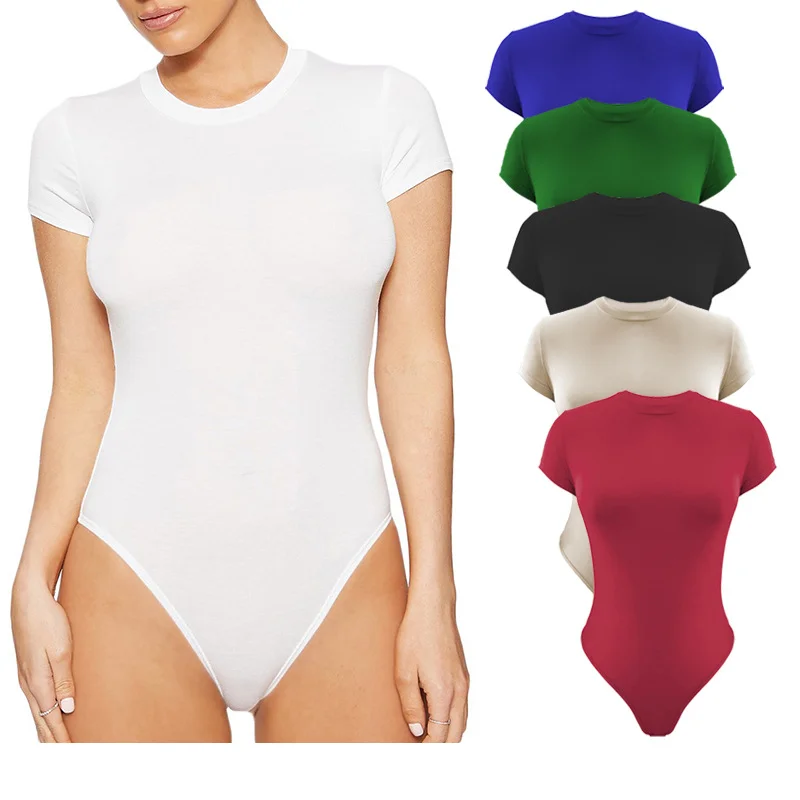 New arrival clothing solid blanket fit suit playsuit women white one piece body con short sexy jumpsuit women custom body suit