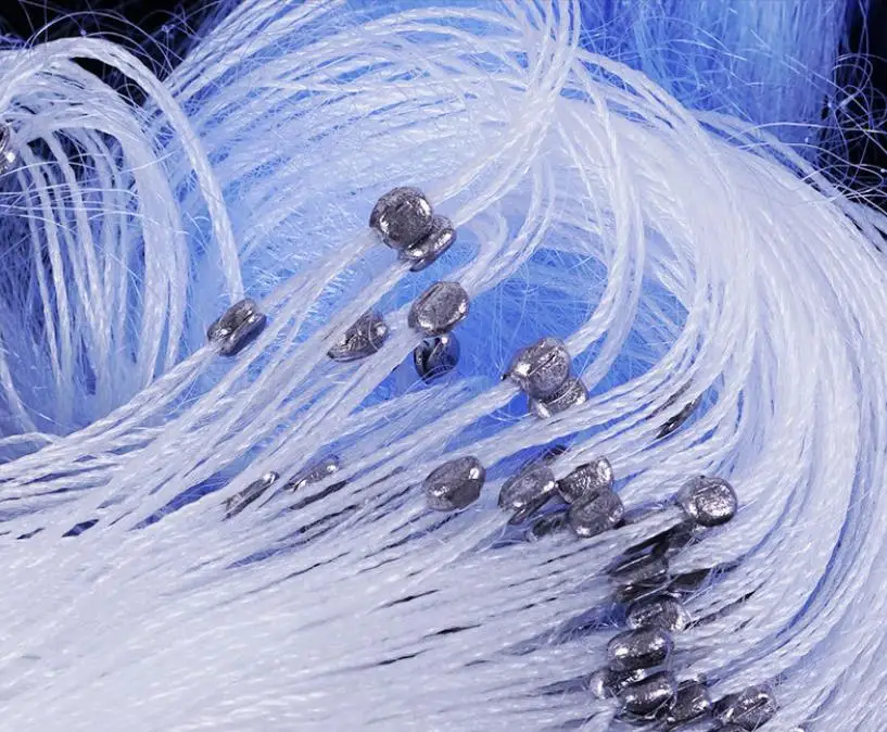 Popular blue gill net 3 layer 1.2m depth 50m 100m length fishing gill nets