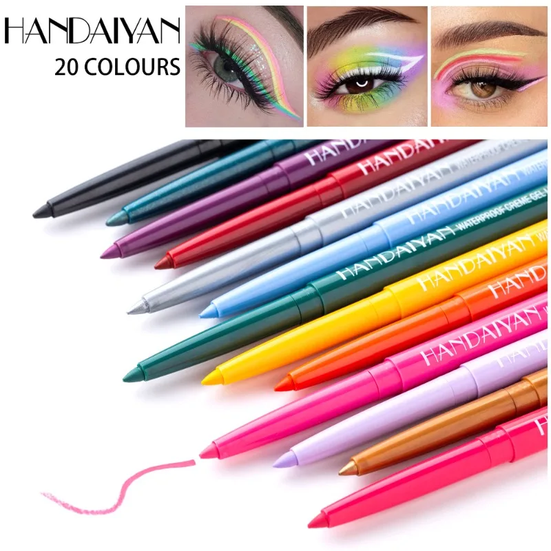 20 Colors Color Eyeliner Quick-Drying Eyebrow Pencil Sweat-Proof Eyeliner Extremely Fine