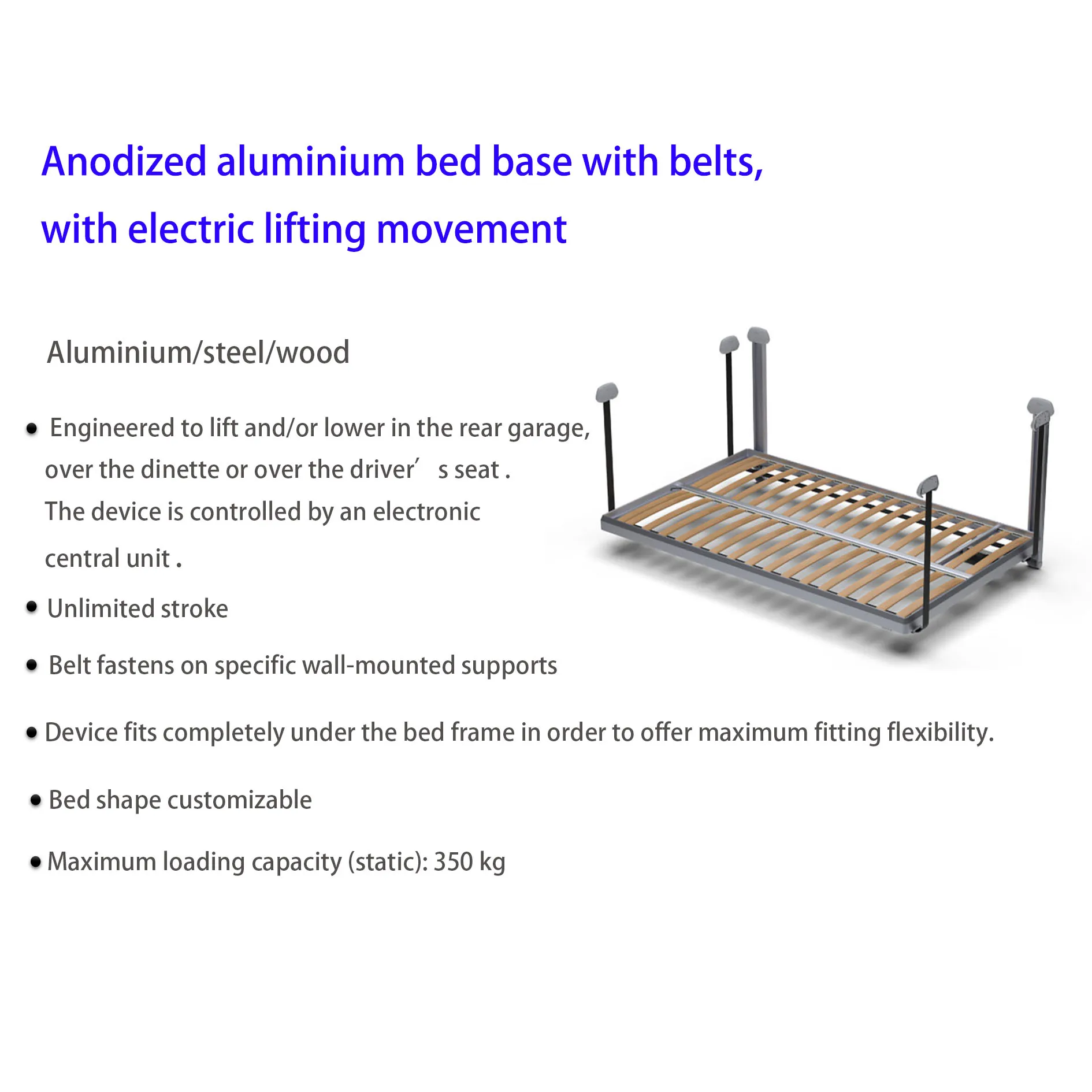 lifting arm for bed retractable bed rv camper motorhome hot sell