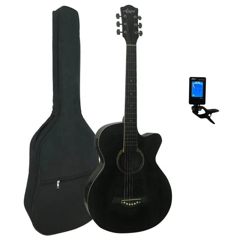 Wholesale cheap price Small size 38 Inch various Colour All Lindenwood Electric acoustic guitar for learner and starter