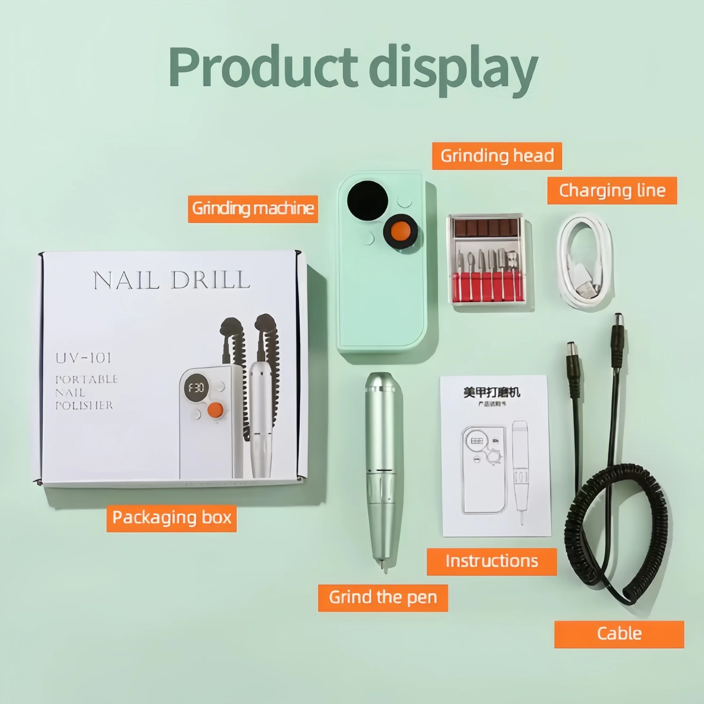 High Quality Mini Nail Drill Machine Manicure Machine 30000RPM Portable Beauty Tools Electric Nail Drill