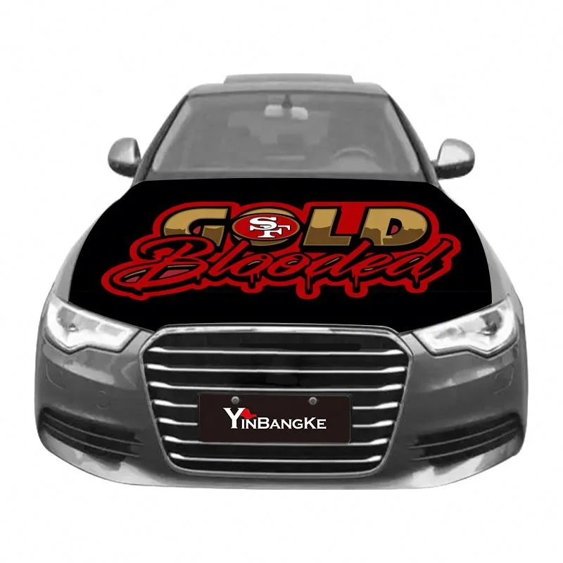 Factory Outlet Promotional Product Custom Flags Sport Event San Francisco 49Ers Car Hood Cover Flag