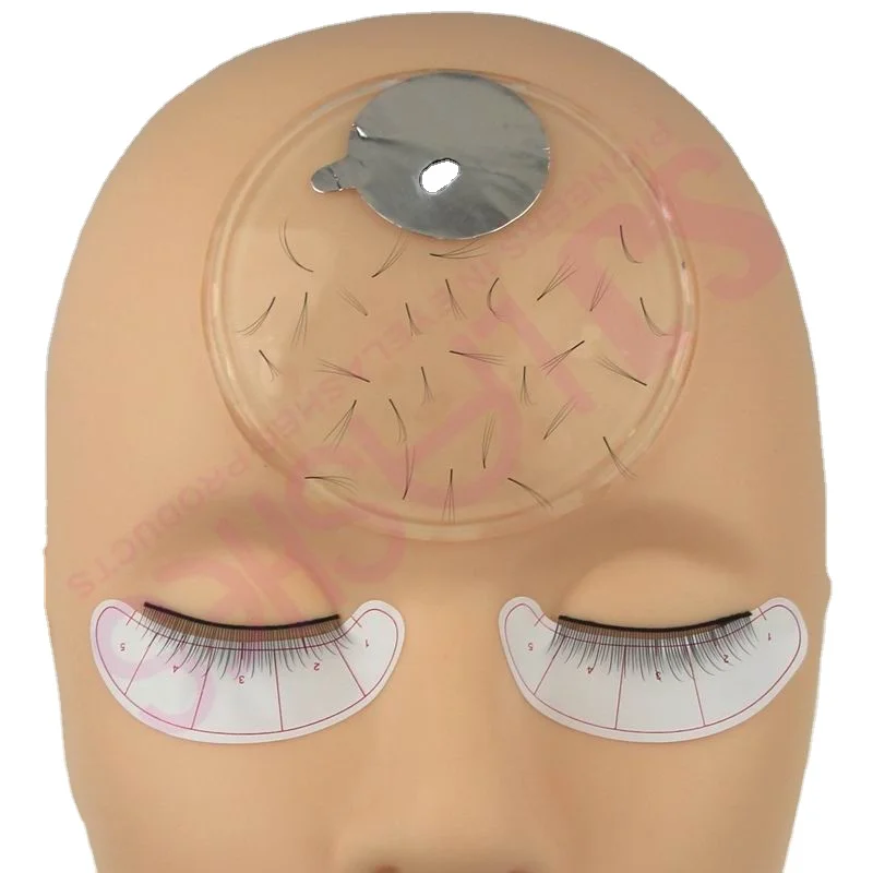 Silicone Eyelash Mannequin Head Lash Training For Eyelash Extension Beginner Practice Training Head eyelash extension mannequin