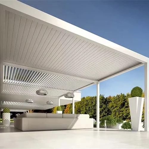 Factory Prices Waterproof Sunshade Gazebo Outdoor Bioclimatic Adjustable Louver Aluminum Pergola Leisure Area Garden Pergola