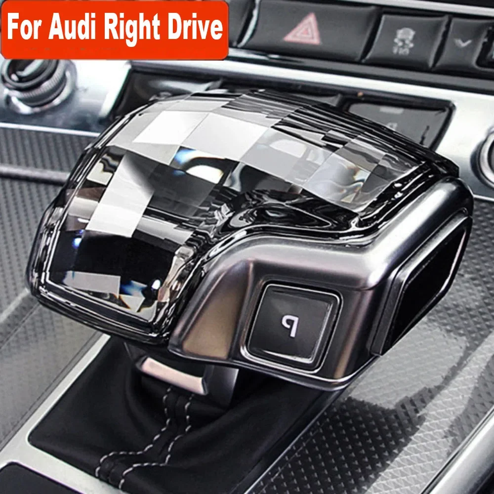 Right Drive Crystal Gear Shift Knob Cover for Audi Q7 A6 Q8 SQ5 A5 A4 S4 RS5 RS6 A7 SQ8 2016-2022 Gear Lever Handle