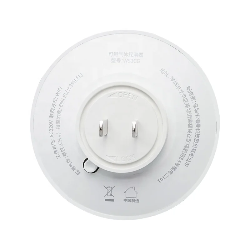 Factory Price Wifi Combustible Gas Detector Methane Portable Gas Alarm Home Security Gas Detector for home safety