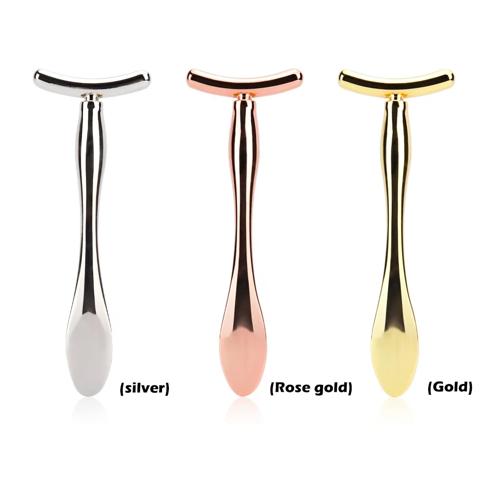 Eye Cream Mixing Spatula Scoop Face Lift Anti Wrinkle Eye Massager Stick Alloy Metal Facial Mask Eye Cream Facial Cream Scoop
