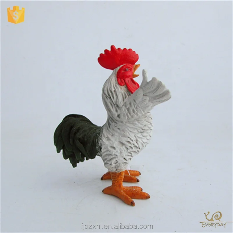 ED11382B Good Quality Wholesales Kawaii Handcraft Resin Animal Chicken resin Statues Garden Desktop Decoration Rooster Figurine