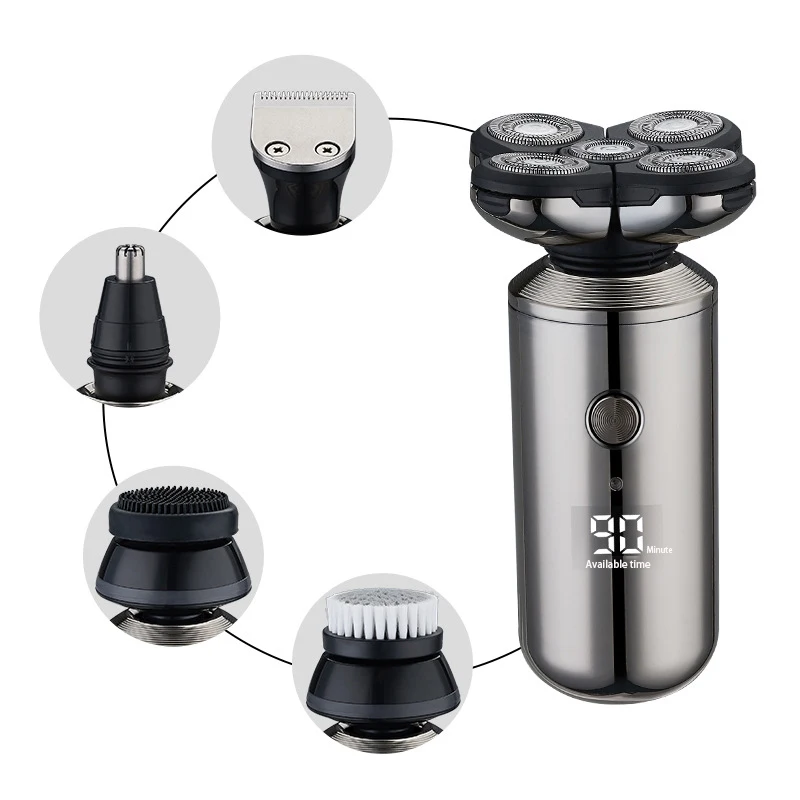 
Multifunctional Grooming Kit Electric Shaver For Men Electric Razor Rechargeable 5 Head Shaving Machine 