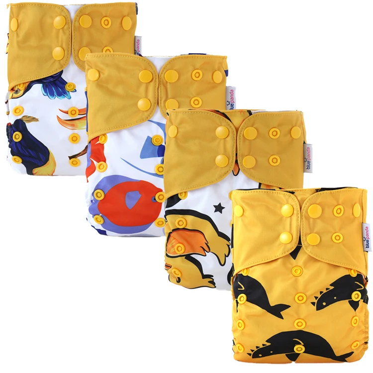 Double gusset baby washable diapers reusable cloth nappies waterproof baby disposable cloth diaper liners