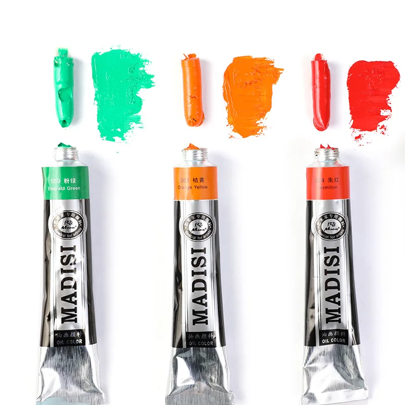 Factory Direct Sales Set 3pcs 37 Colors 50ml Oil Paint Sets Painting Oil Color Tubes