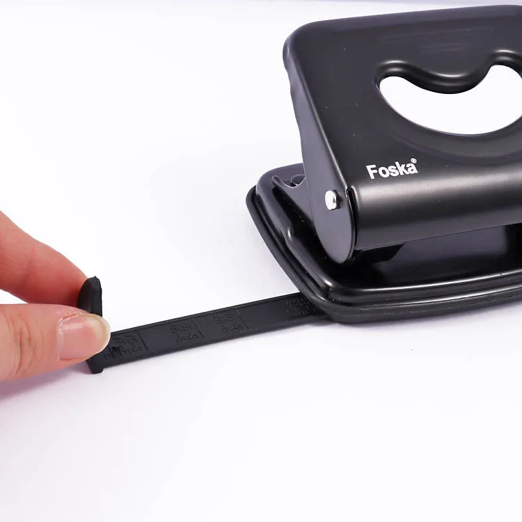 Foska оптовая продажа канцелярские принадлежности 6 мм с круглым отверстием ручной 2-дырокол для штамповки металлического пластика со съемной подушкой лома