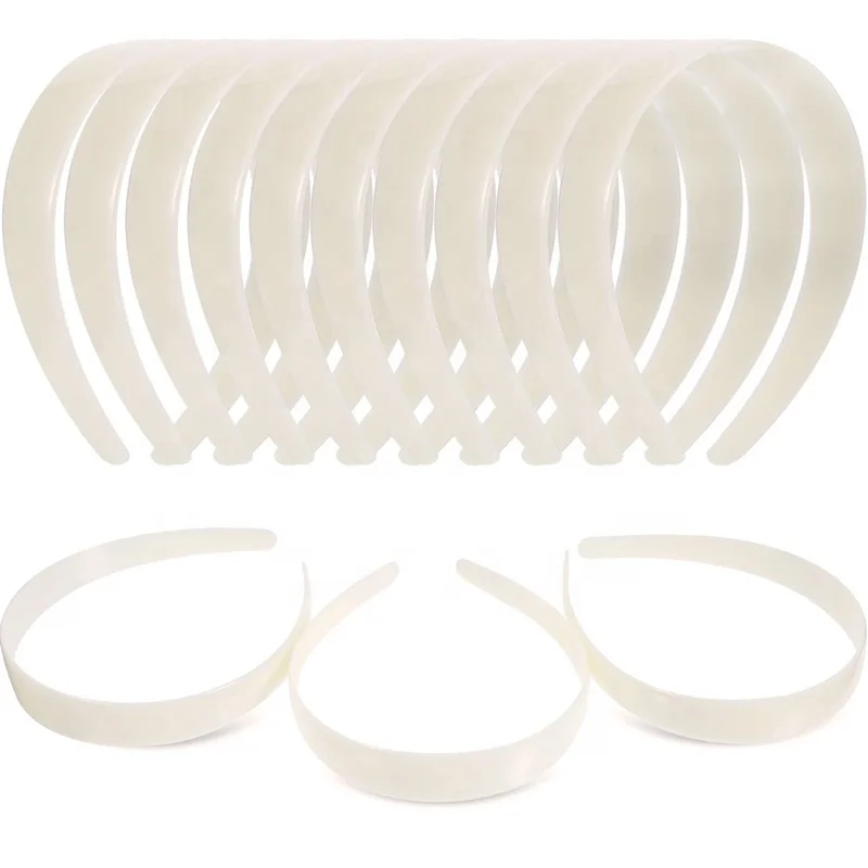 25mm Plastic White Headband DIY Hairband without teeth for women and girls