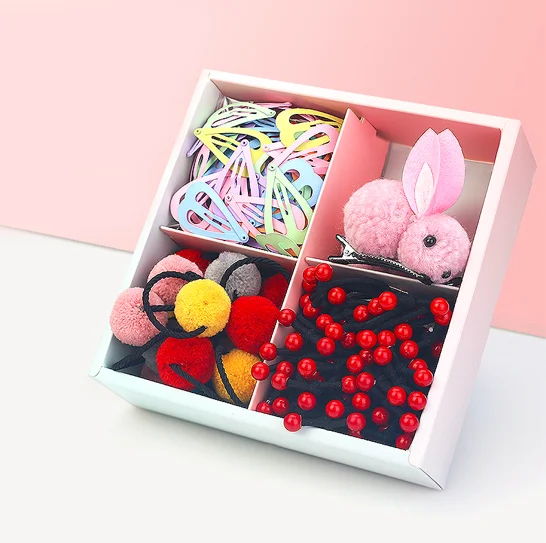 Детская цветная нейлоновая эластичная повязка для волос Набор детских милых заколок для волос с мультяшным рисунком аксессуары для маленьких девочек